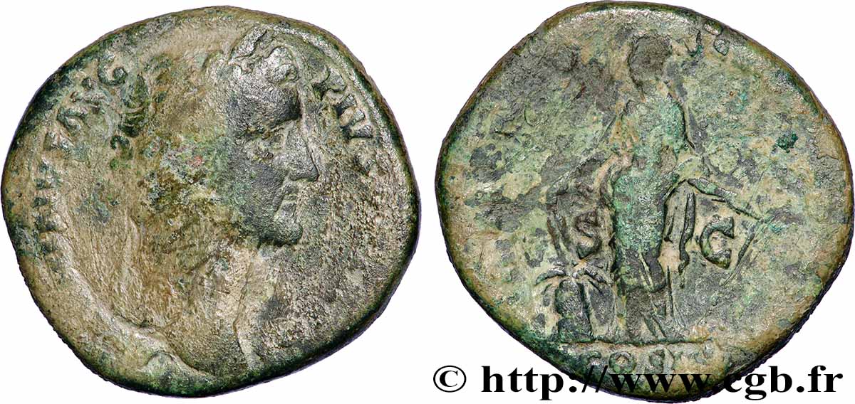 ANTONIN LE PIEUX Sesterce TB+