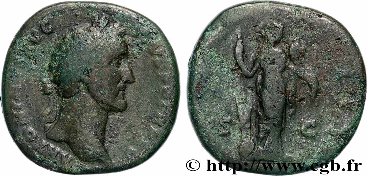 ANTONIN LE PIEUX Sesterce TB+/TB