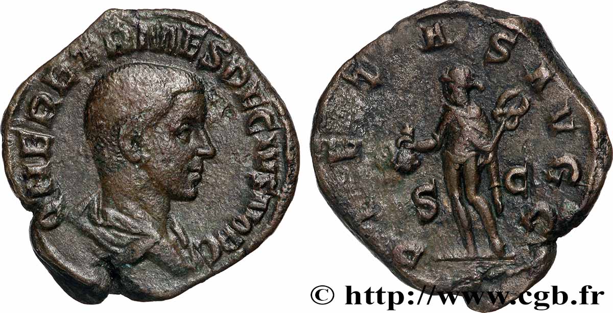 HÉRENNIUS ÉTRUSCUS Sesterce TTB