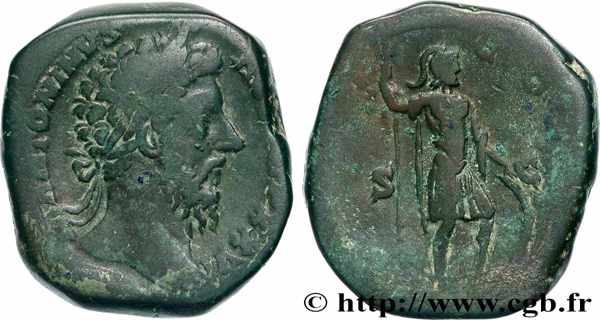 MARCUS AURELIUS Sesterce VF