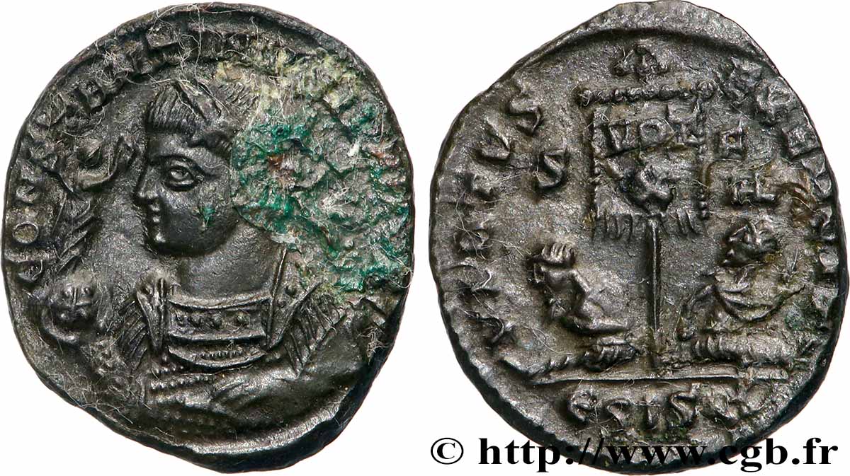 CONSTANTIN II Centenionalis ou nummus TTB+