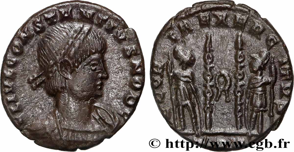 CONSTANCE II Centenionalis ou nummus TTB+