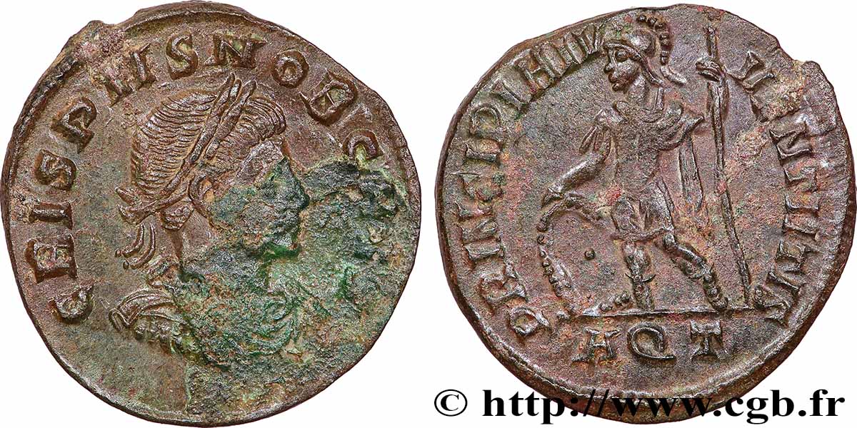 CRISPUS Follis ou nummus TTB+