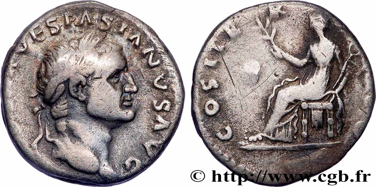 VESPASIAN Denier XF/VF