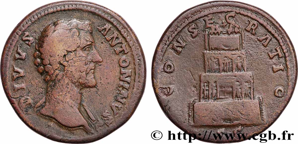 ANTONIN LE PIEUX  Sesterce TTB
