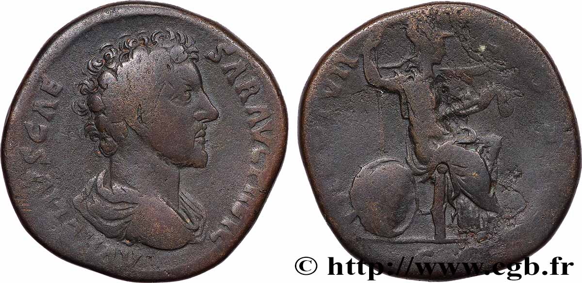 MARCUS AURELIUS Sesterce VF