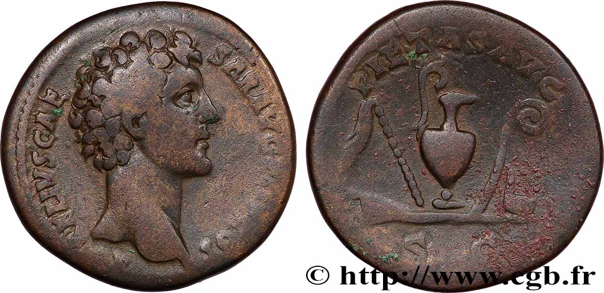 MARCUS AURELIUS Sesterce VF
