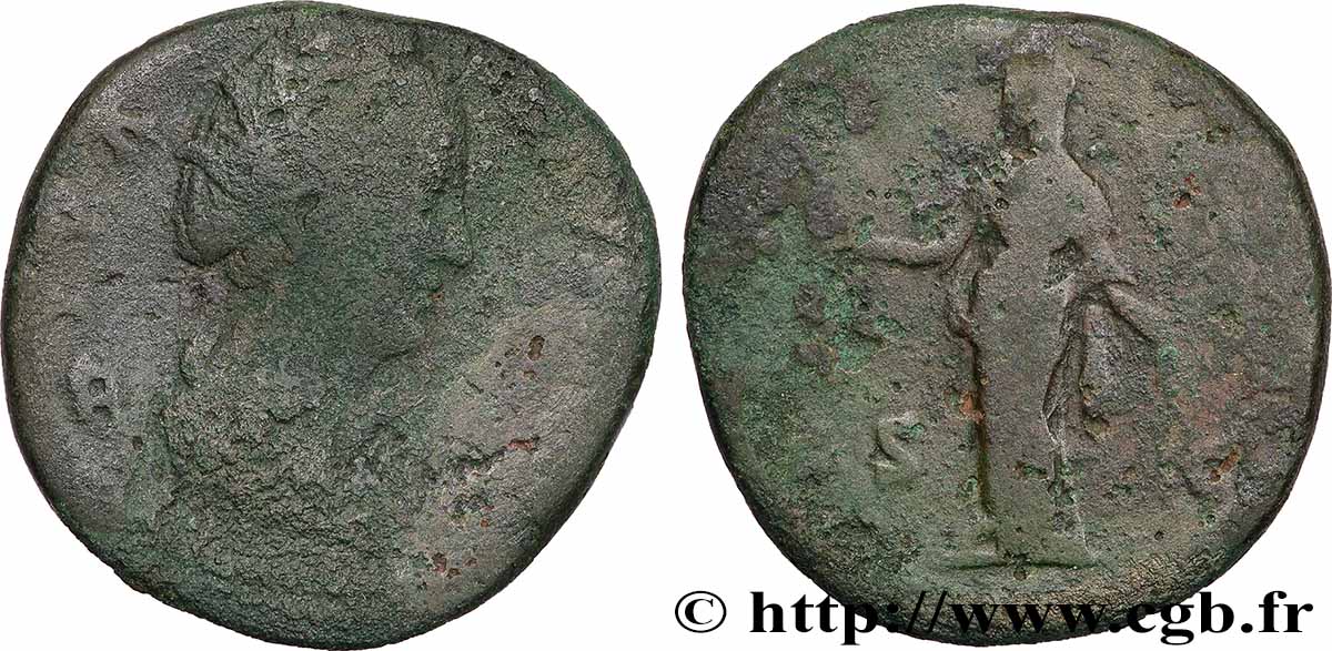 FAUSTINA MAJOR Sesterce VG