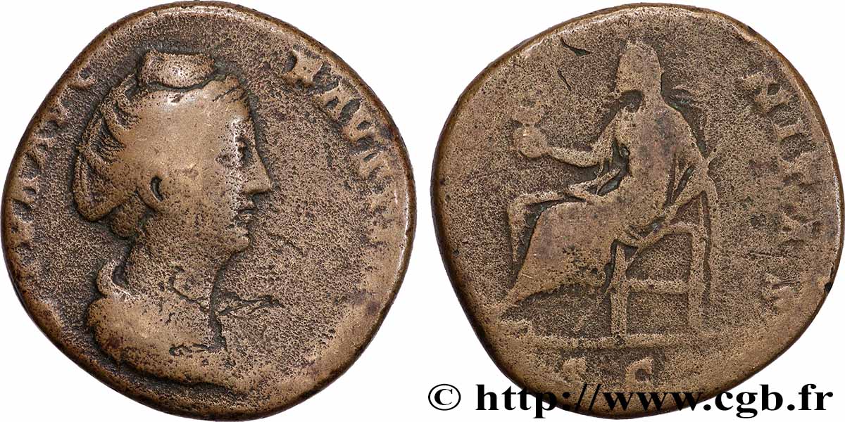 FAUSTINE MÈRE Sesterce TB+