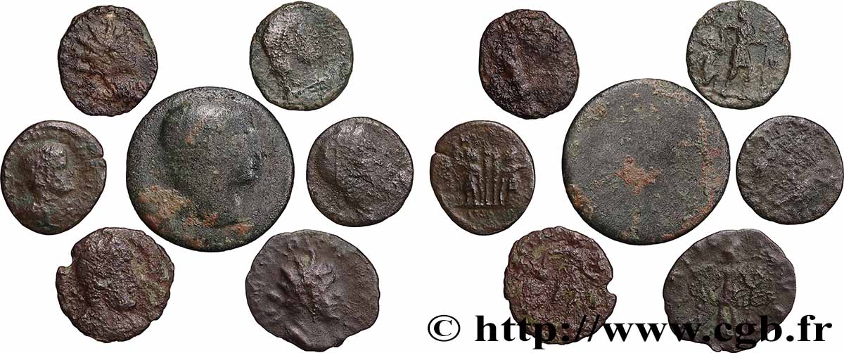 LOTS Lots de 7 monnaies lot