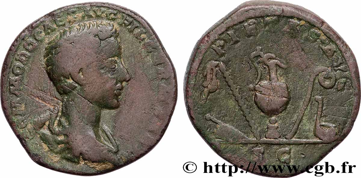 COMMODUS Moyen bronze, dupondius ou as VF