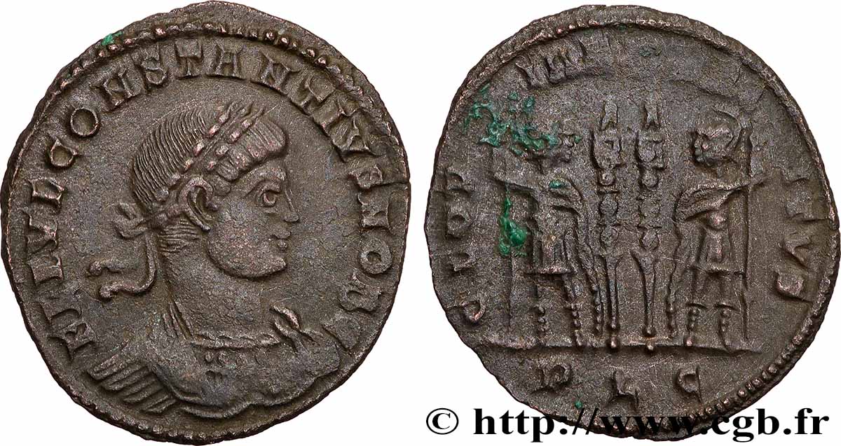 CONSTANCE II Centenionalis ou nummus TTB+