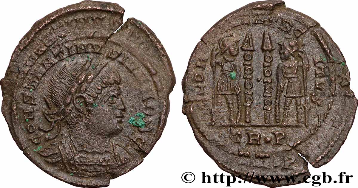 CONSTANTIN II Centenionalis ou nummus TTB+