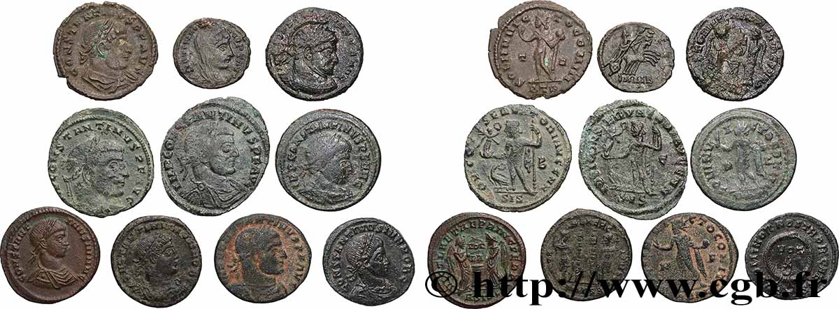 LOTS Lots de 10 monnaies lot