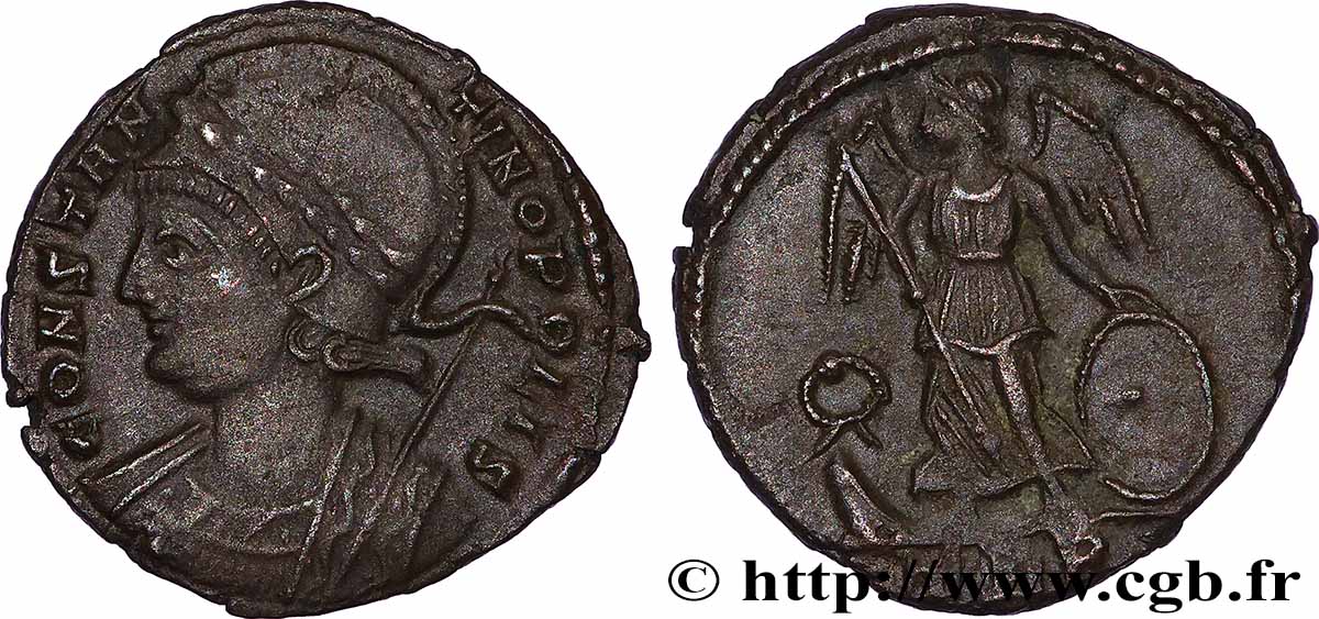 CONSTANTINOPLE Centenionalis ou nummus TTB+