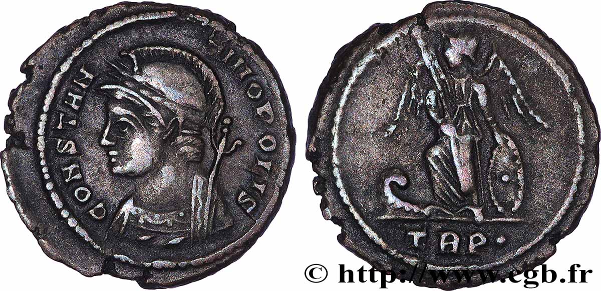 CONSTANTINOPLE Centenionalis ou nummus TTB+