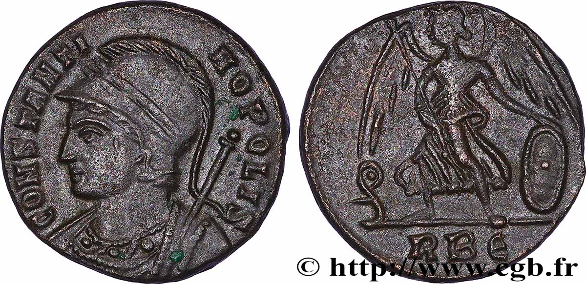 CONSTANTINOPLE Centenionalis ou nummus TTB+