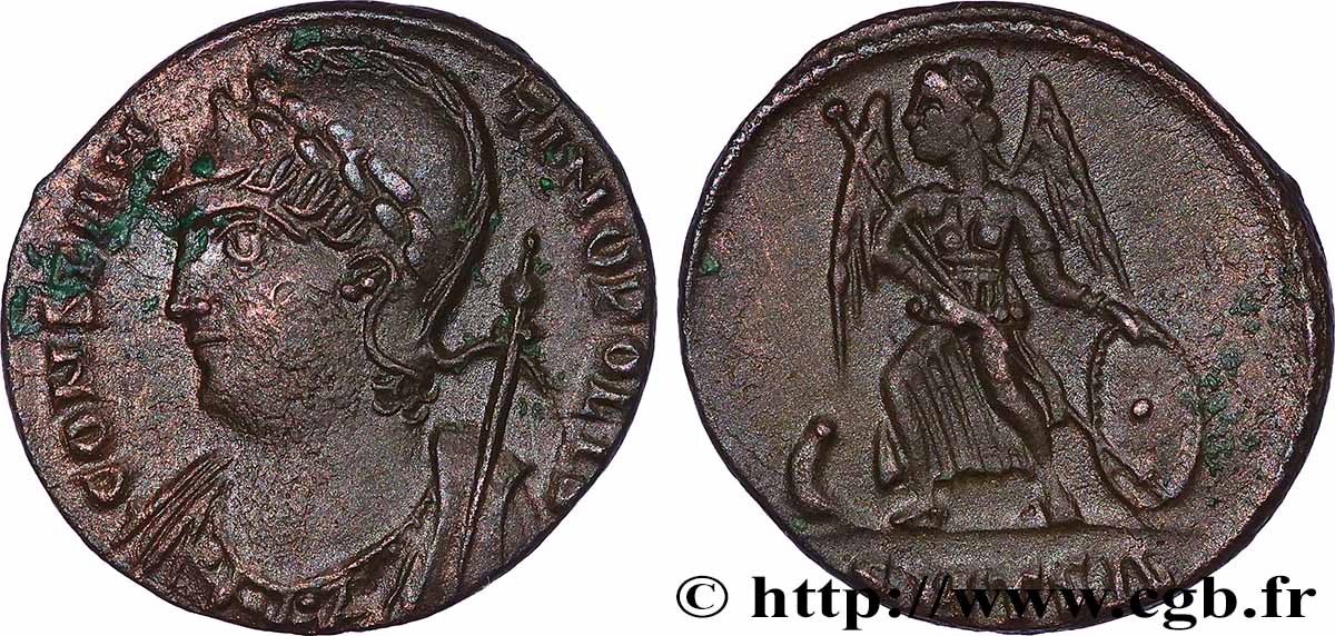 CONSTANTINOPLE Centenionalis ou nummus TTB+