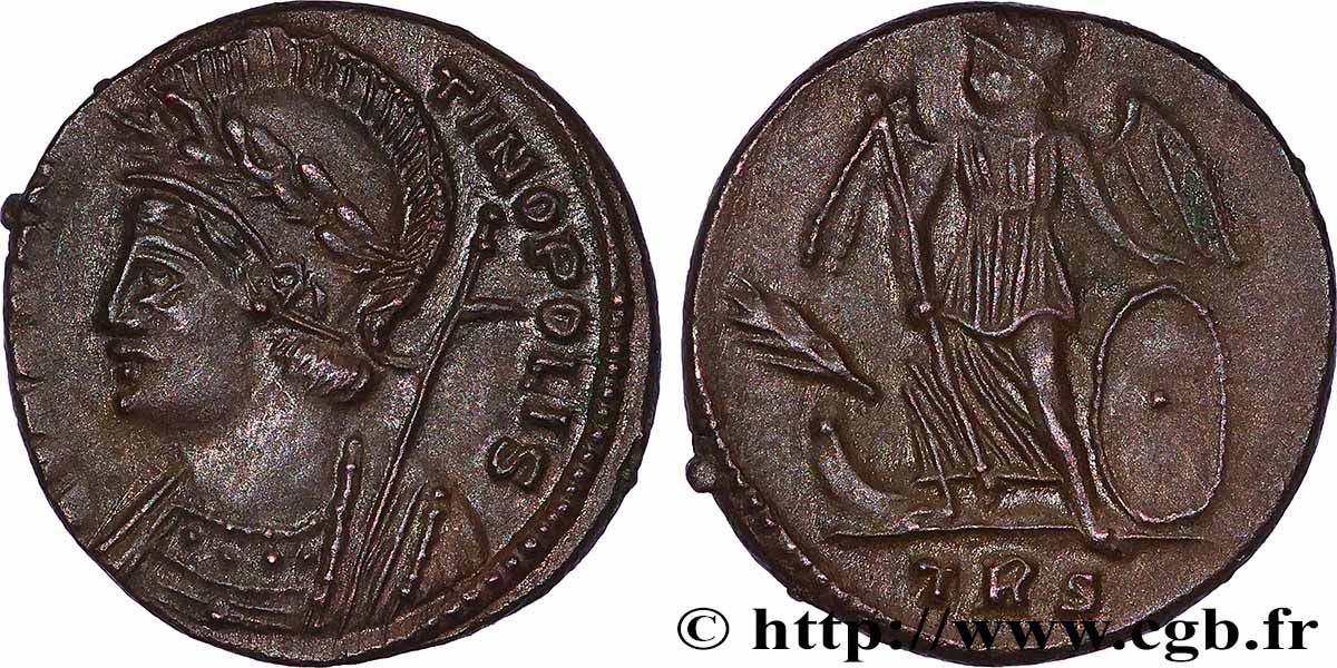 CONSTANTINOPLE Centenionalis ou nummus SUP/TTB+