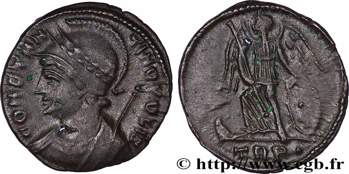 CONSTANTINOPLE Centenionalis ou nummus TTB+