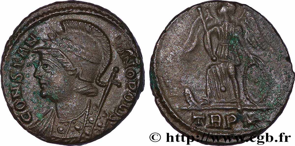 CONSTANTINOPLE Centenionalis ou nummus TTB+
