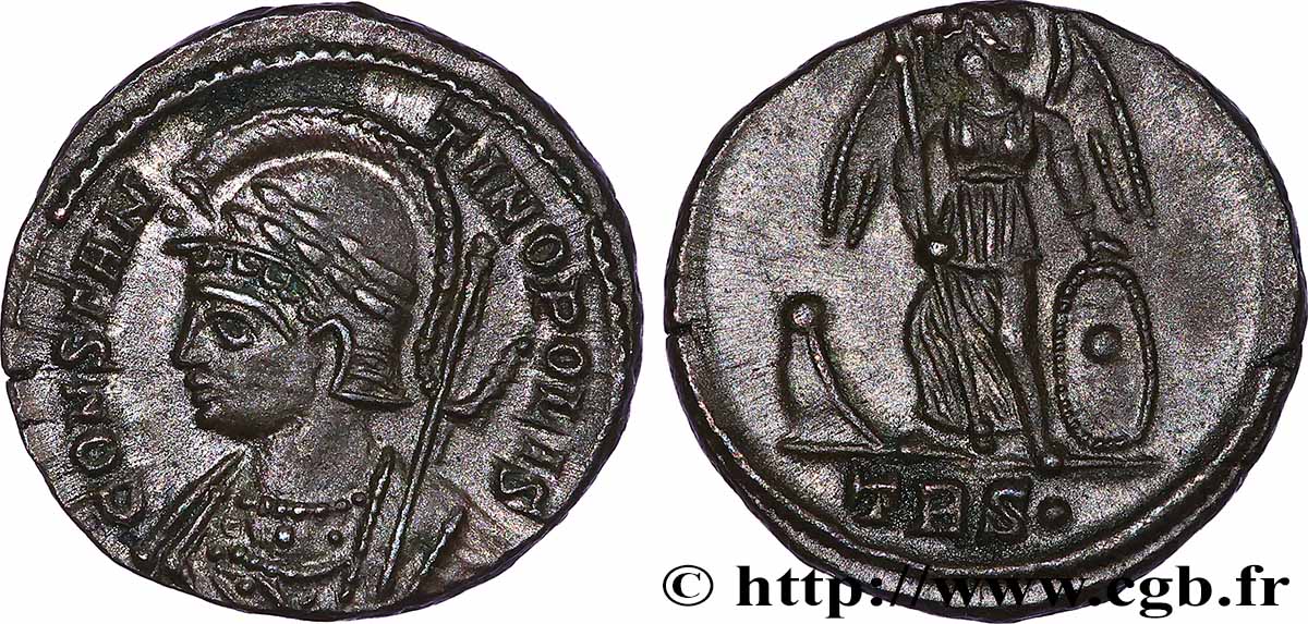 CONSTANTINOPLE Centenionalis ou nummus TTB+