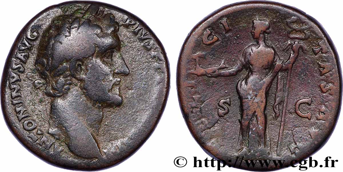 ANTONIN LE PIEUX Sesterce TB+