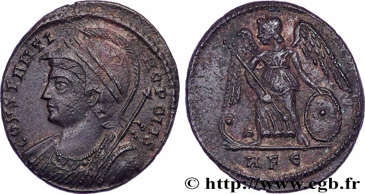 CONSTANTINOPLE Centenionalis ou nummus TTB+