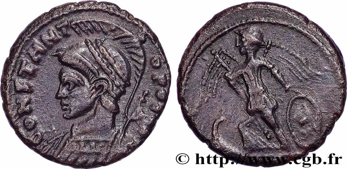 CONSTANTINOPLE Centenionalis ou nummus TTB+