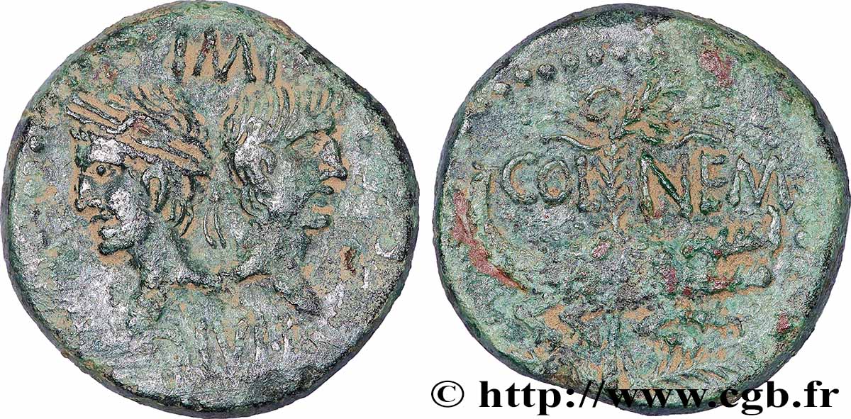 NEMAUSUS - NÎMES - AUGUSTE et AGRIPPA Dupondius COL NEM (as) TB+