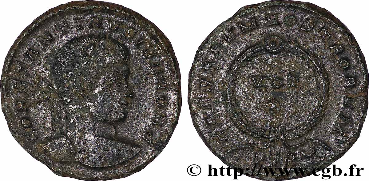 CONSTANTIN II Centenionalis ou nummus TTB