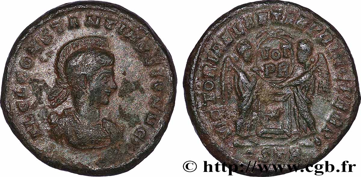 CONSTANTIN II Centenionalis ou nummus TTB+