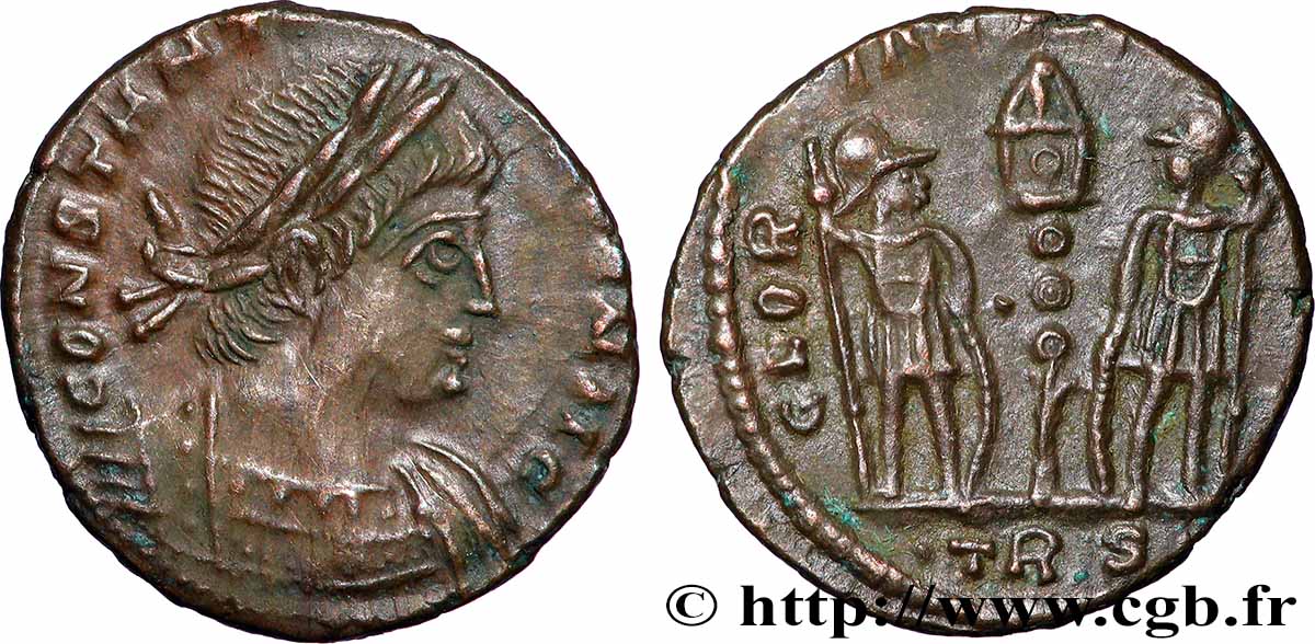 CONSTANTINE II Centenionalis ou nummus AU