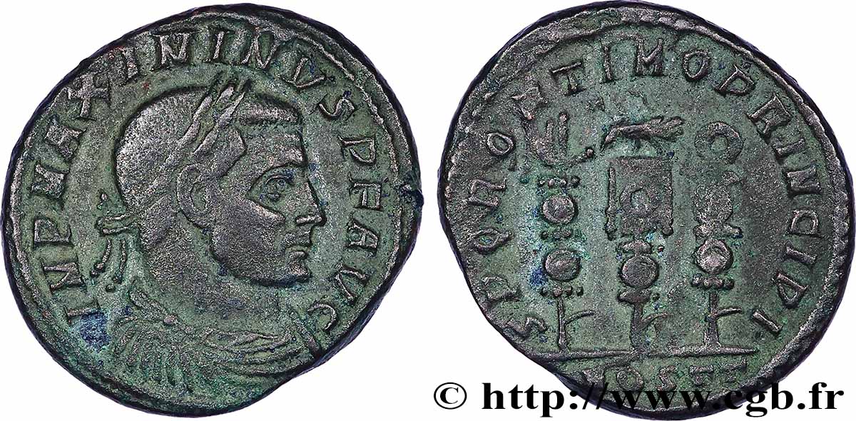 MAXIMIN II DAIA Follis ou nummus TTB+/TTB