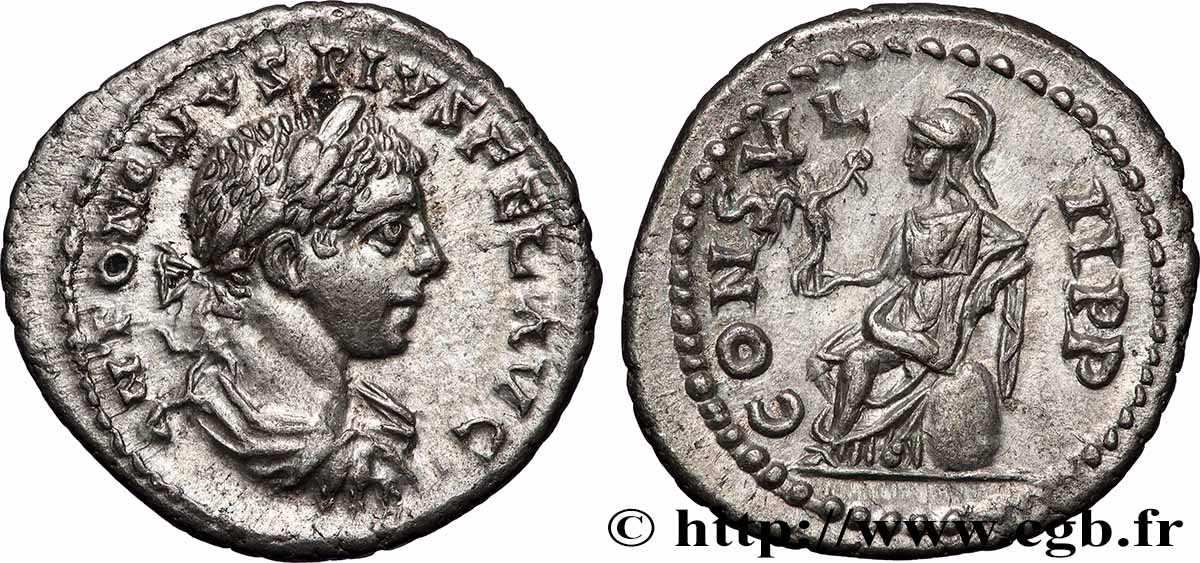 ELAGABALUS Denier VZ/fST