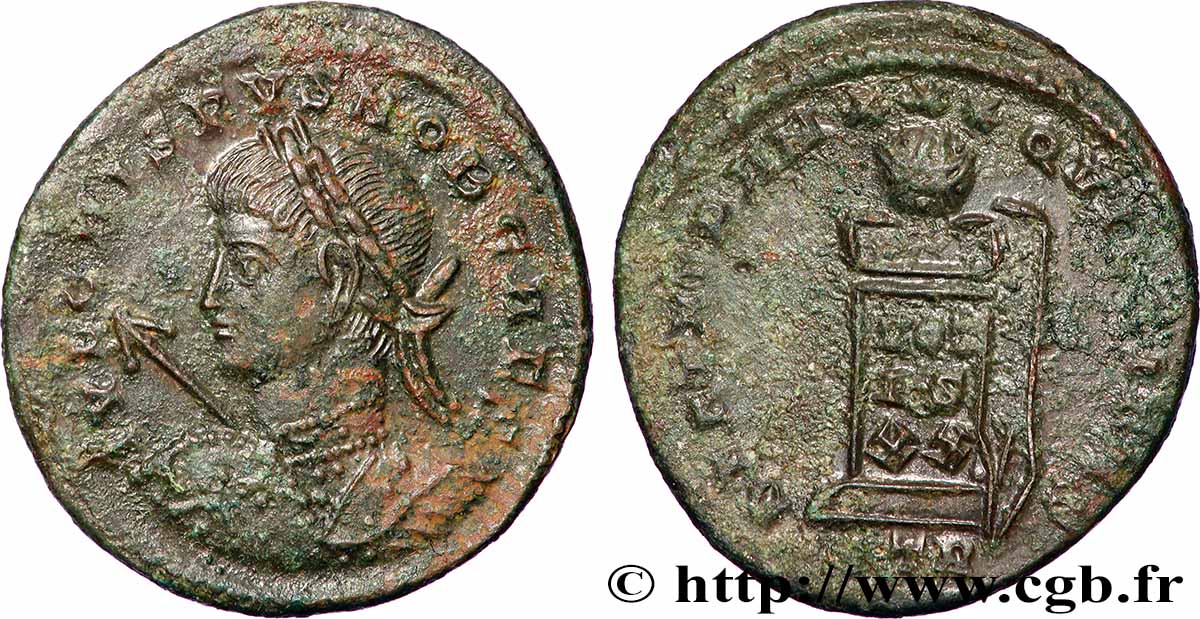 CRISPUS Centenionalis ou nummus TTB+/TTB