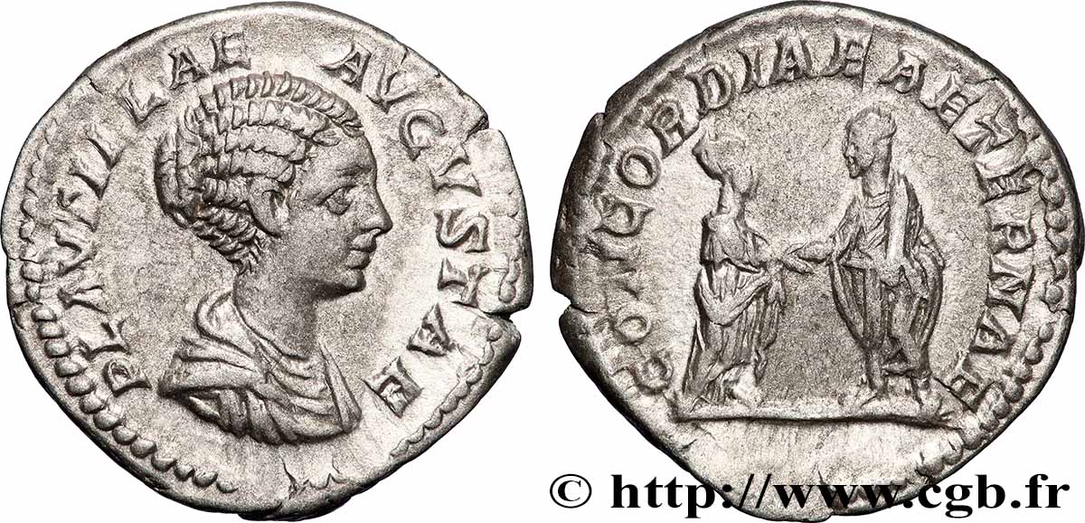 PLAUTILLE et CARACALLA Denier TTB+