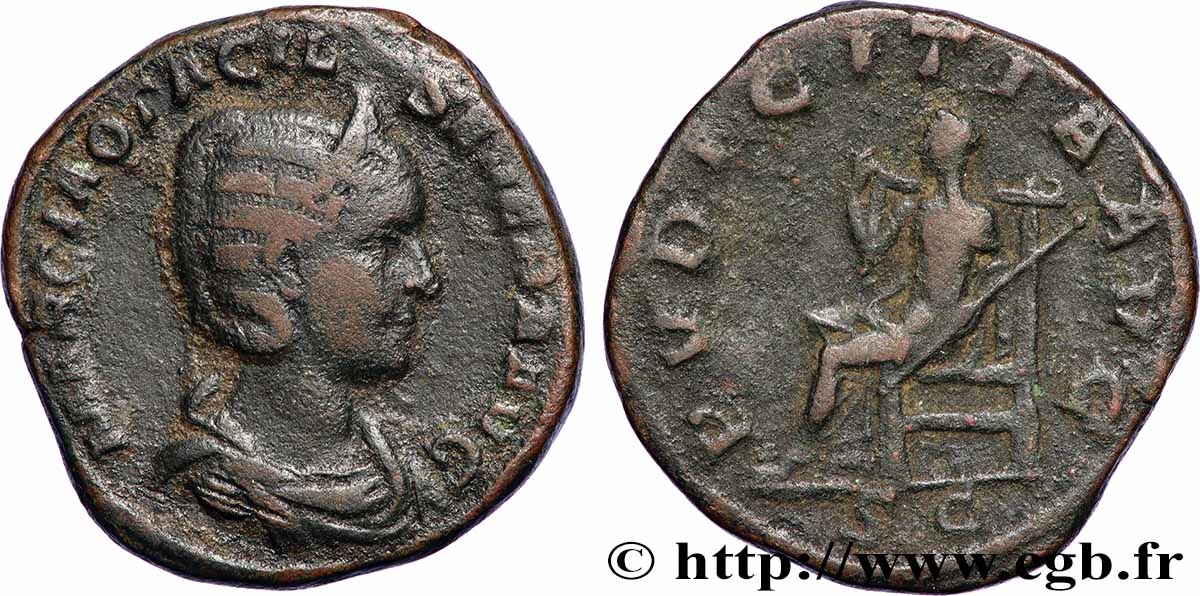 OTACILIA SEVERA Sesterce TTB/TB+