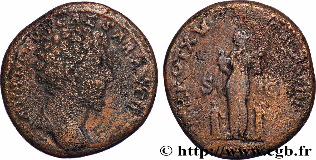 MARCUS AURELIUS Sesterce VF