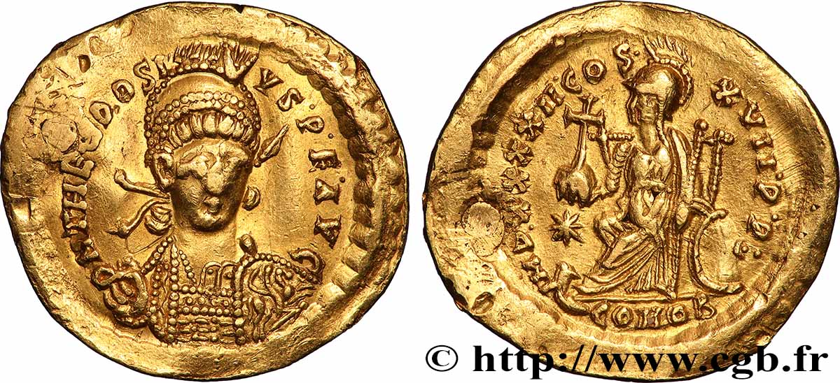 THÉODOSE II Solidus TTB+
