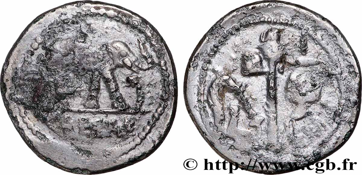 JULIUS CAESAR Denier XF