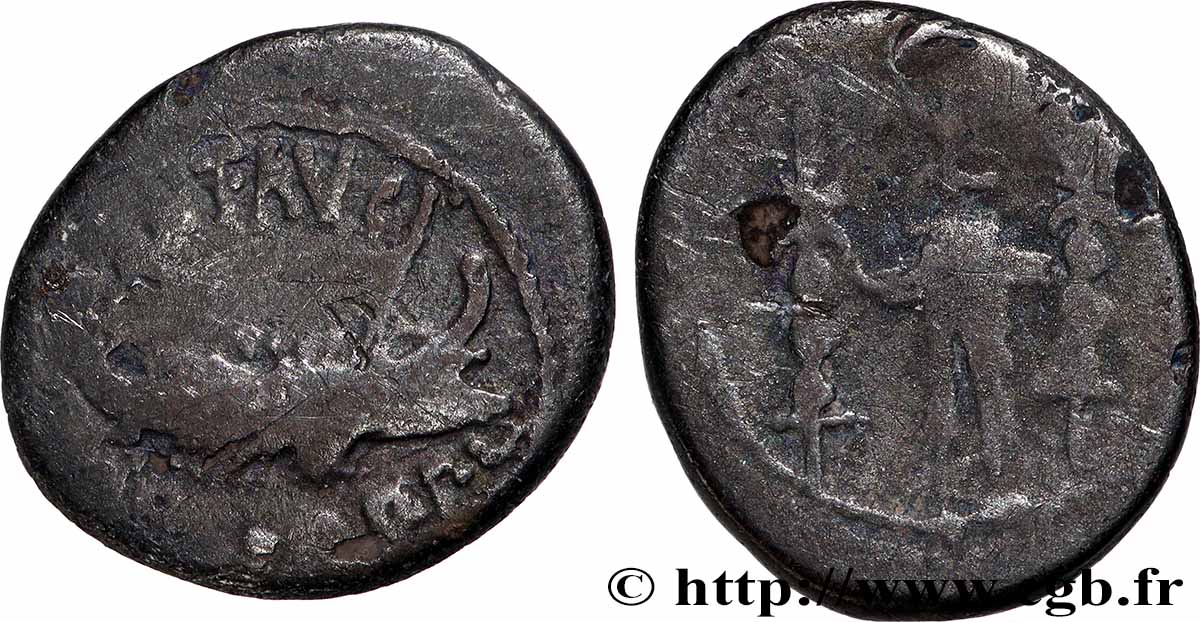 MARCUS ANTONIUS Denier VF