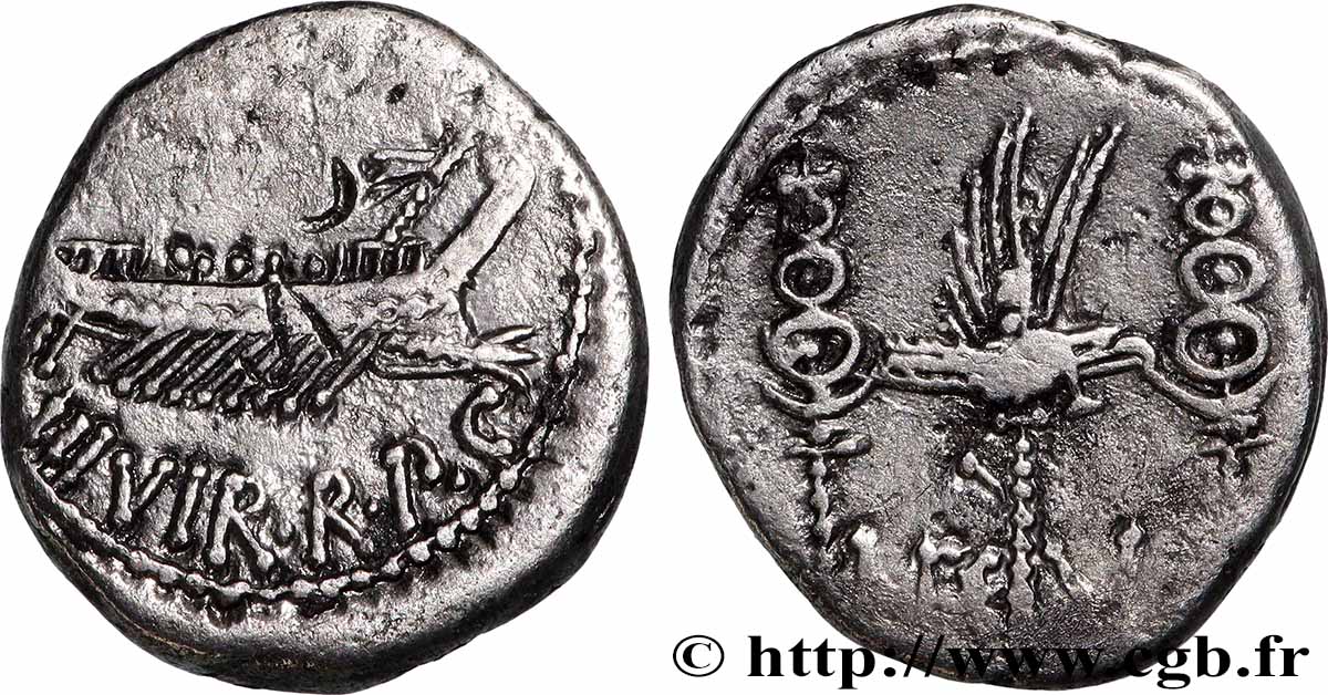 MARCUS ANTONIUS Denier XF