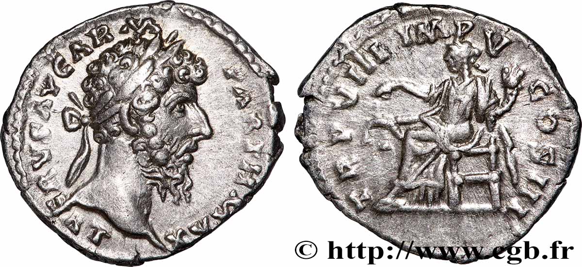LUCIUS VERUS Denier AU/AU
