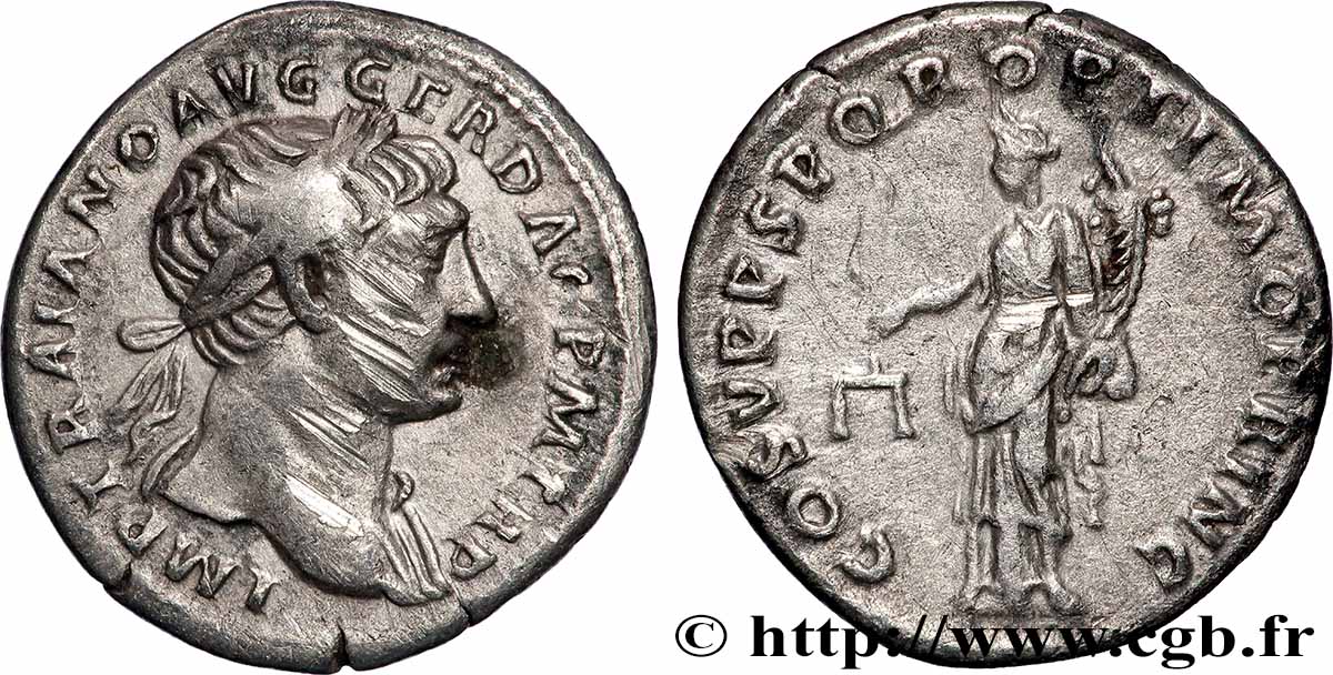 TRAJANUS Denier AU/XF