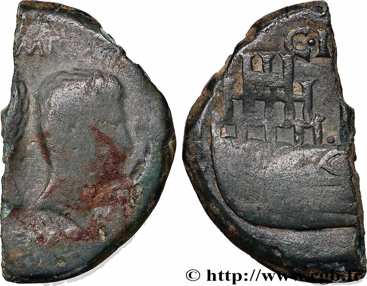 GALLIA - VIENNA - VIENNE - JULIUS CAESAR and OCTAVIAN Dupondius VF/XF