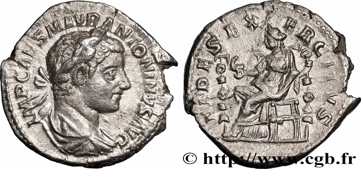 ELAGABALUS Denier AU