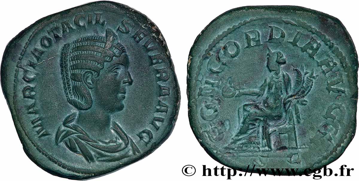 OTACILIA SEVERA Sesterce VZ/fVZ