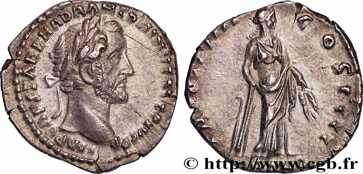 ANTONINUS PIUS Denier AU/AU