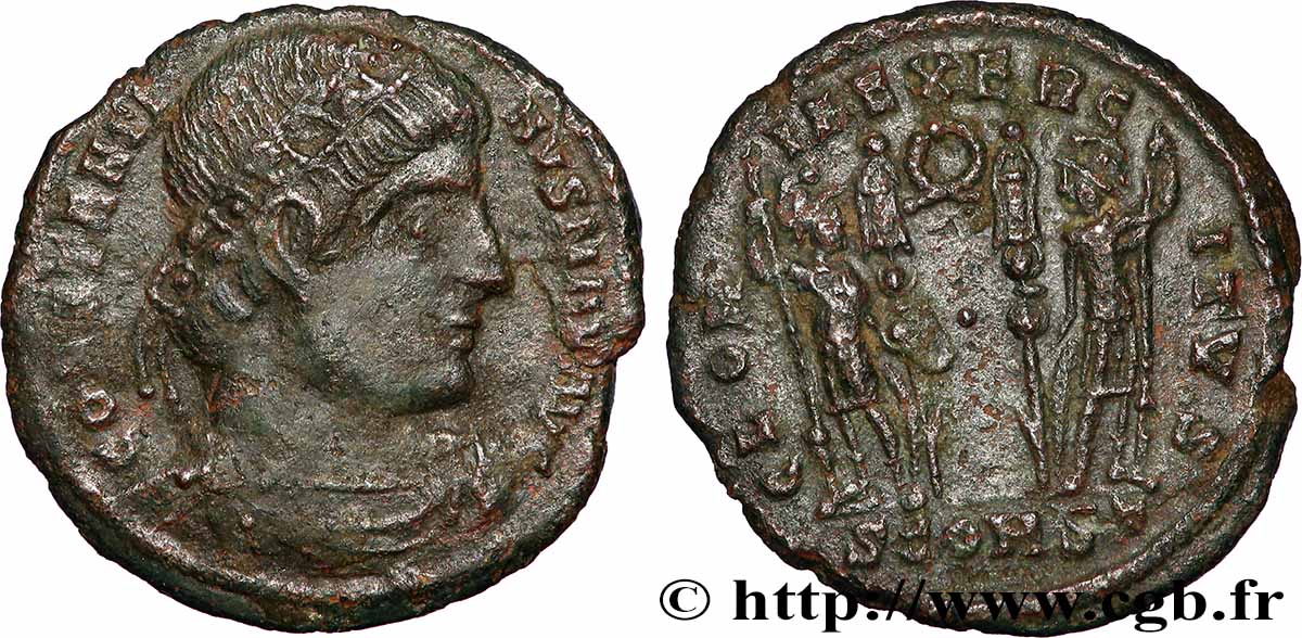 COSTANTINO I IL GRANDE Centenionalis ou nummus q.SPL